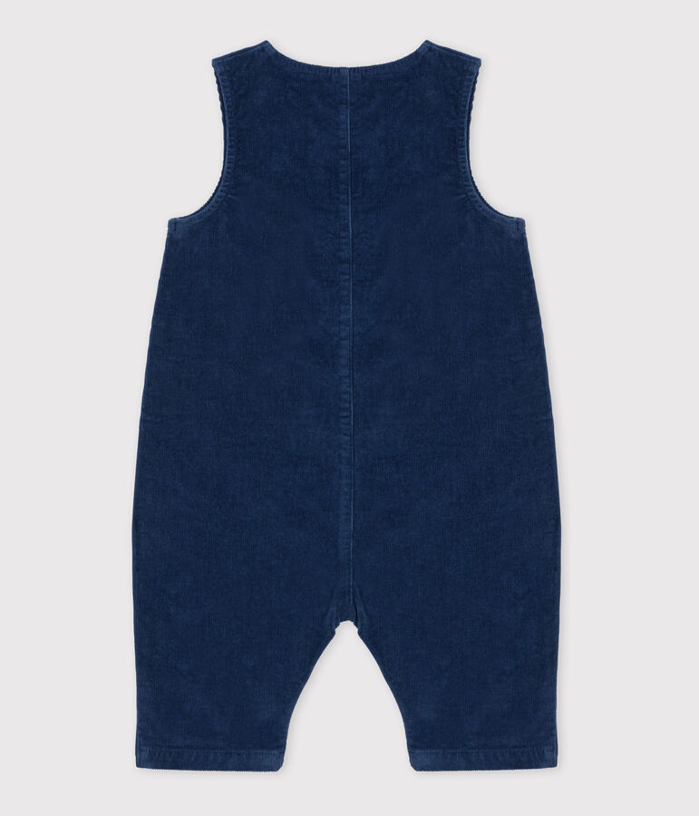 Langer Baby-Overall aus Cord blau