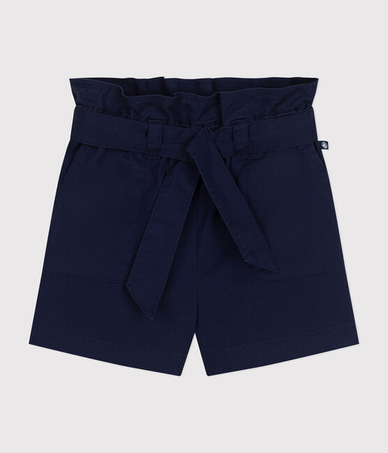 Kinder-Shorts aus Baumwolle für Mädchen blau MEDIEVAL