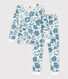 Kinderpyjama mit schmaler Passform aus Baumwolle mit Blumenmotiv