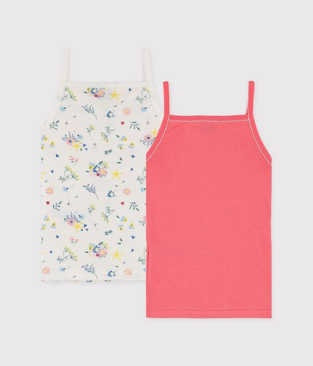 Set Tr&auml;gerhemden mit Blumen-Print f&uuml;r kleine M&auml;dchen vielfarbig