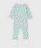 Baby-Strampler aus Rippstrick weiss MARSHMALLOW/weiss MULTICO