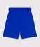 Kinder-Bermudashorts aus einfarbiger Baumwolle blau PERSE