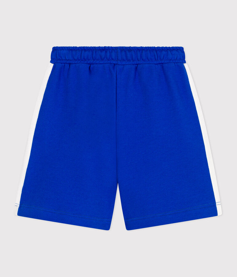 Kinder-Bermudashorts aus einfarbiger Baumwolle blau
