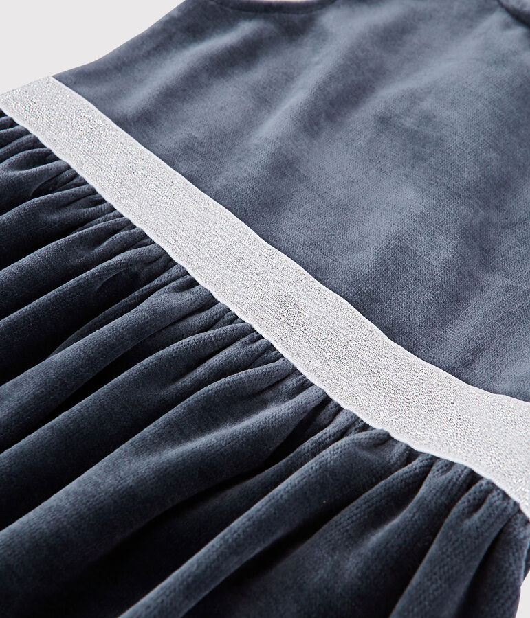 Kurz&auml;rmeliges Kinderkleid f&uuml;r M&auml;dchen blau SMOKING