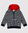 Baby-Kapuzensweatshirt für Jungen blau SMOKING/weiss MARSHMALLOW