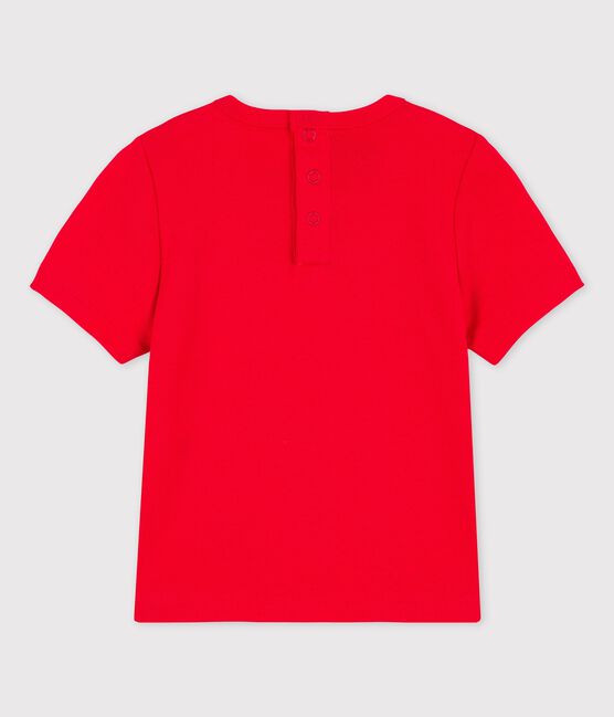 Kurzärmeliges Baby-T-Shirt aus Baumwolle mit Motiv rot PEPS