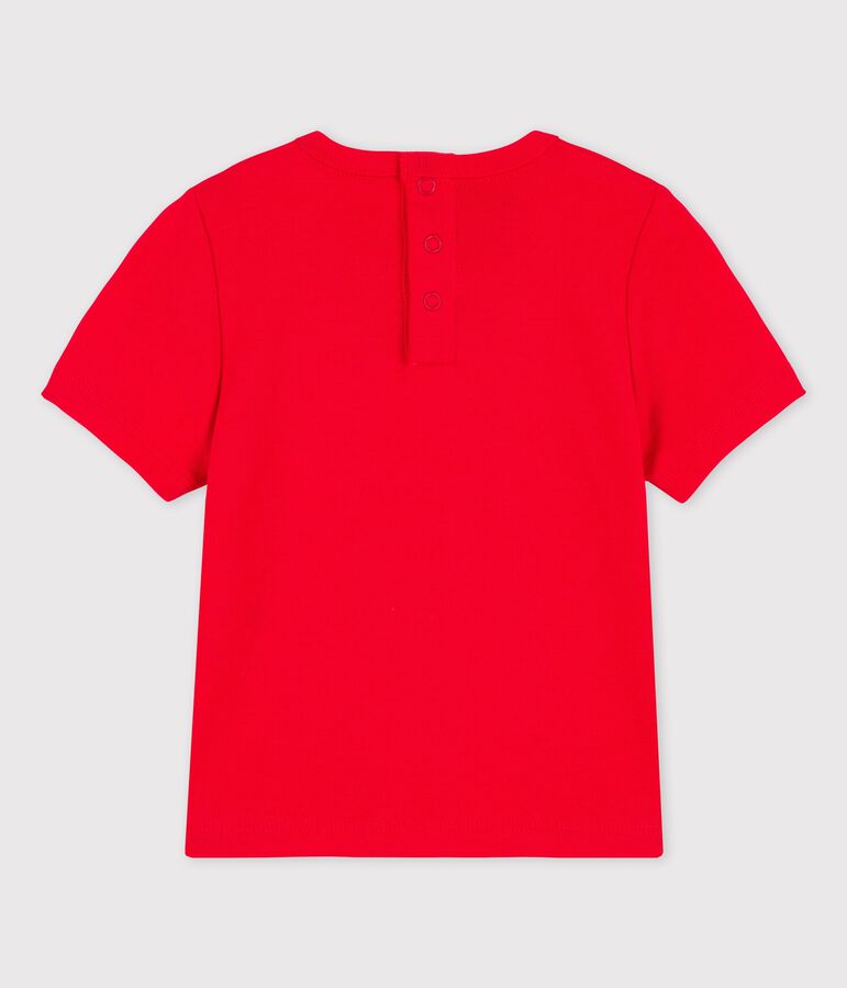 Kurz&auml;rmeliges Baby-T-Shirt aus Baumwolle mit Motiv rot