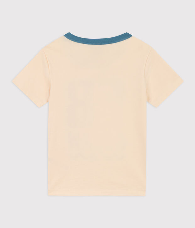 Kurz&auml;rmeliges Kinder-T-Shirt aus Baumwolle f&uuml;r Jungen naturfarben/vielfarbig