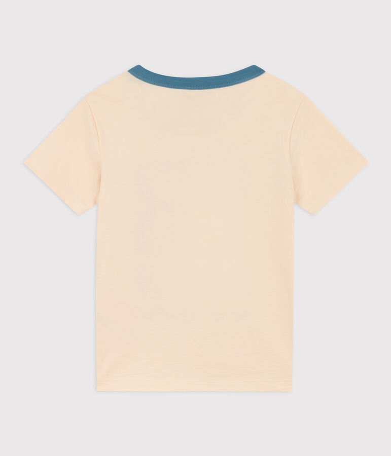 Kurz&auml;rmeliges Kinder-T-Shirt aus Baumwolle f&uuml;r Jungen naturfarben/vielfarbig