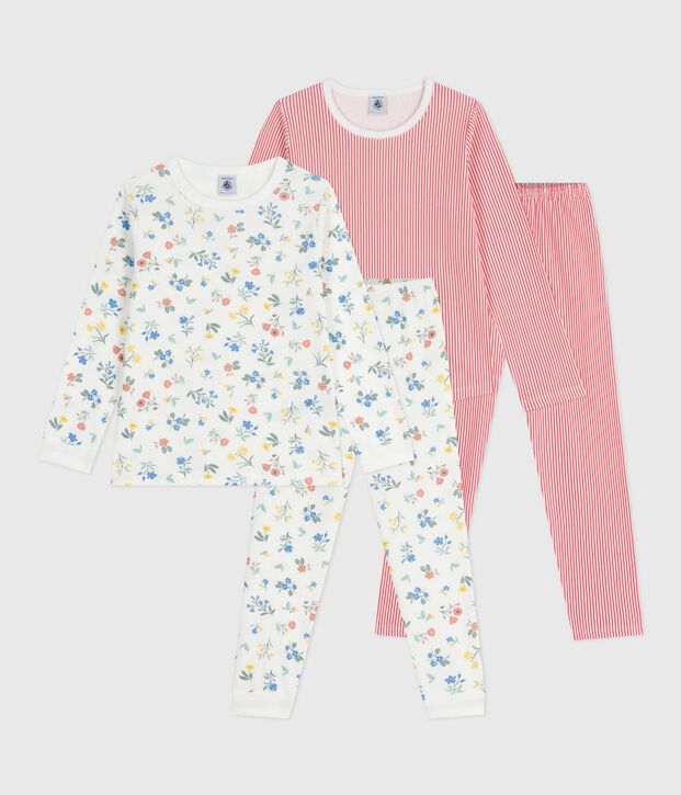 Set Kinder-Pyjamas aus bedruckter Baumwolle vielfarbig