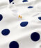 Trägerkleid aus Baumwolle mit Polka-Dot-Muster für Damen weiss MARSHMALLOW/blau MEDIEVAL