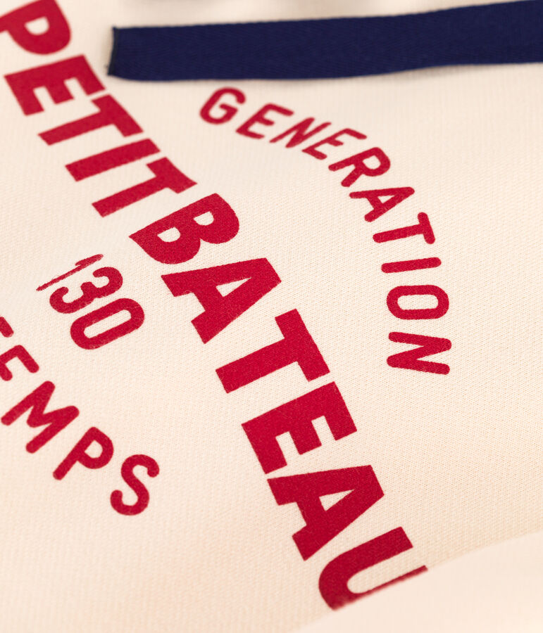 Kapuzen-Sweatshirt aus Molton f&uuml;r Damen naturfarben