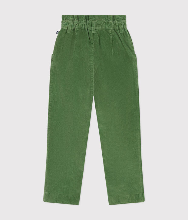 Kinder-Hose aus Fein-Cord f&uuml;r M&auml;dchen gr&uuml;n