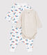 Dreiteiliges Baby-Set aus Bio-Baumwolle mit Bären-Muster