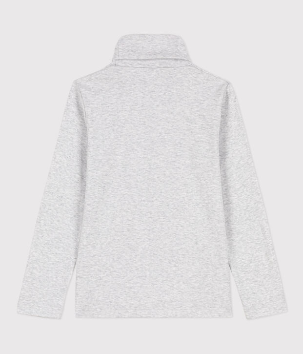 Kinder-Rollkragenshirt aus Baumwolle grau