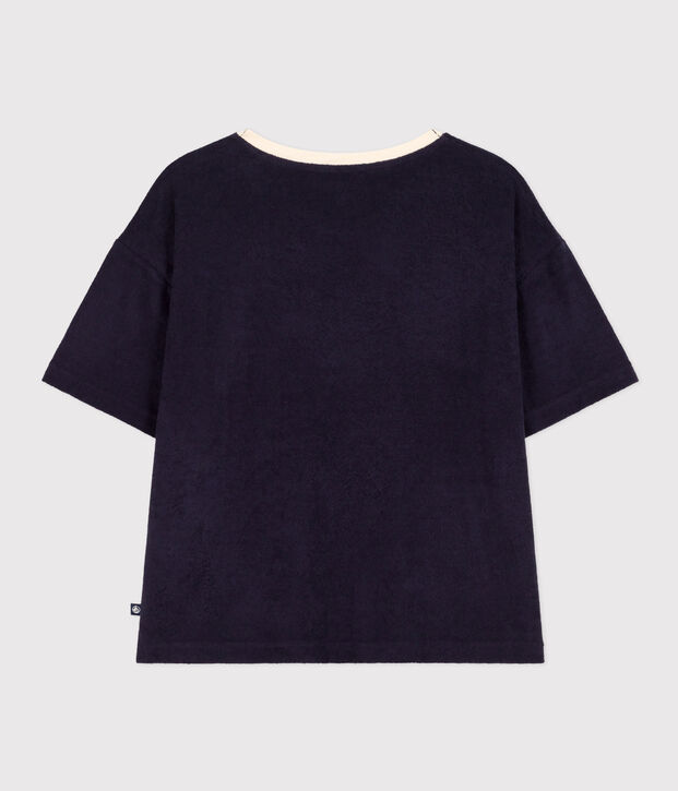 Damen-T-Shirt Le Boxy aus Baumwollfrottee SMOKING