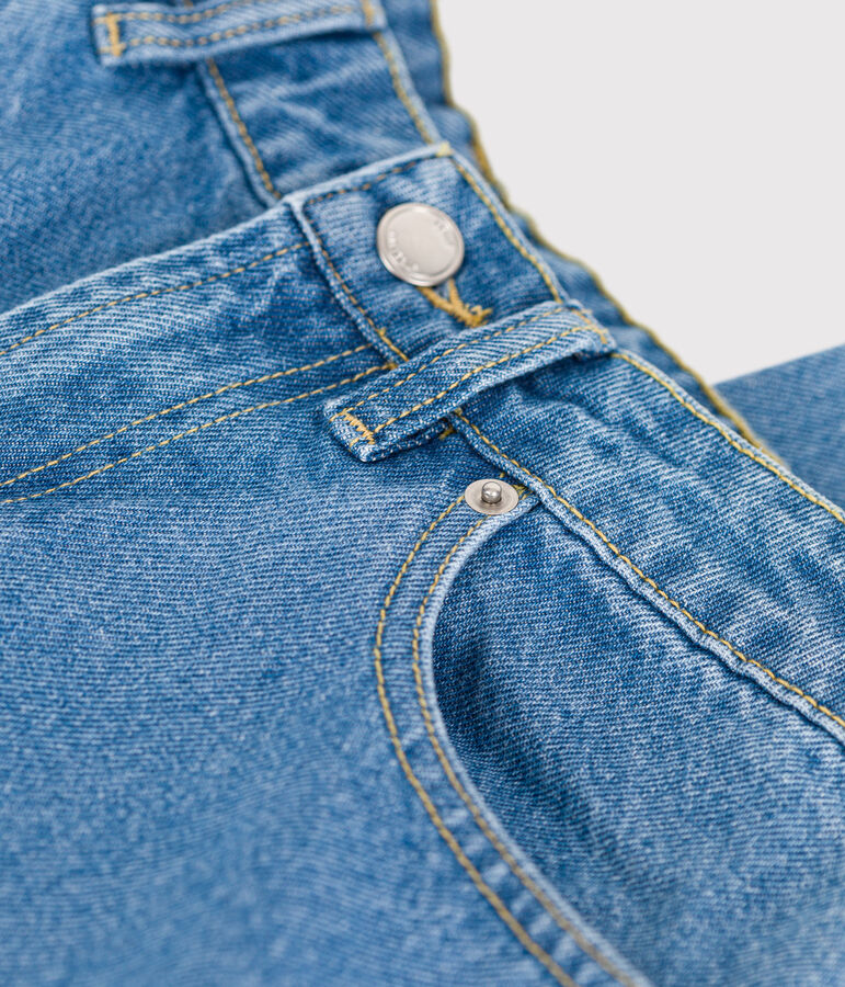 Damen-Hose mit geradem Schnitt aus Denim blau