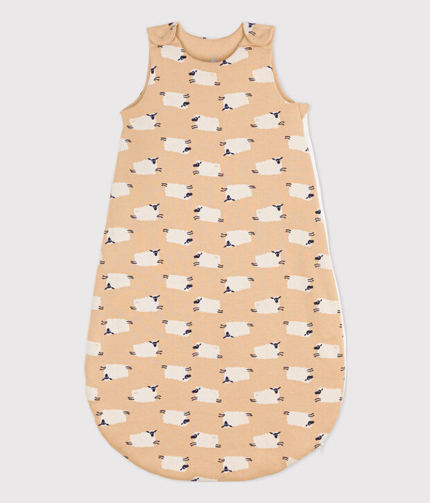 Babyschlafsack aus Baumwolle mit Schafmotiv beige/vielfarbig