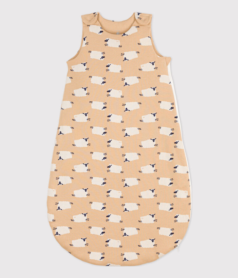 Babyschlafsack aus Baumwolle mit Schafmotiv beige/vielfarbig