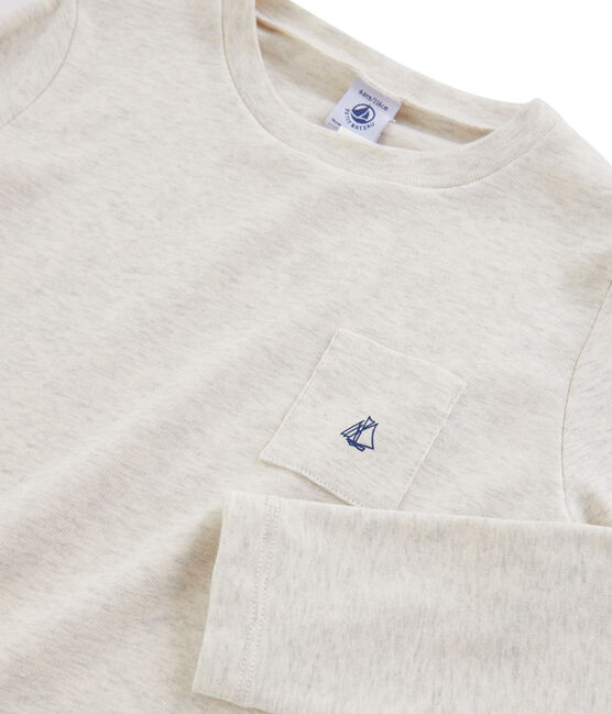 Langärmeliges Kinder-T-Shirt Jungen beige MONTELIMAR CHINE