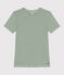 Damen-T-Shirt L'Iconique aus Baumwolle mit Streifen PALMERAIE/ MARSHMALLOW