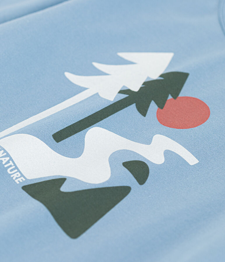 Lang&auml;rmeliges T-Shirt aus Baumwolle f&uuml;r Kinder M&auml;dchen/Jungen blau AZUL