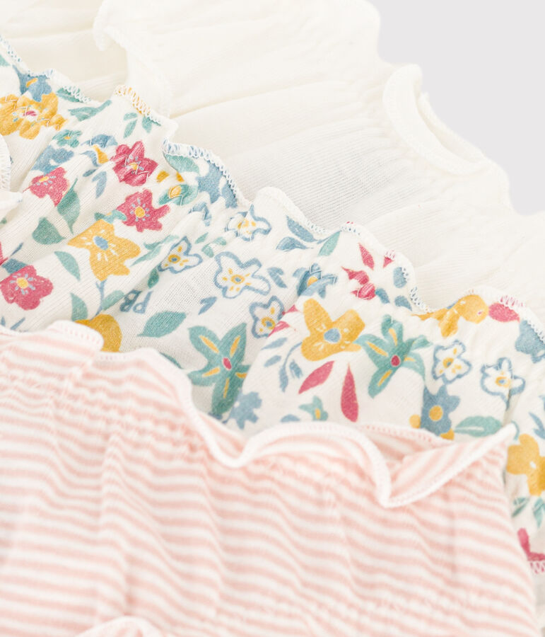 3er-Set gebl&uuml;mte Slips aus Baumwolle f&uuml;r M&auml;dchen vielfarbig