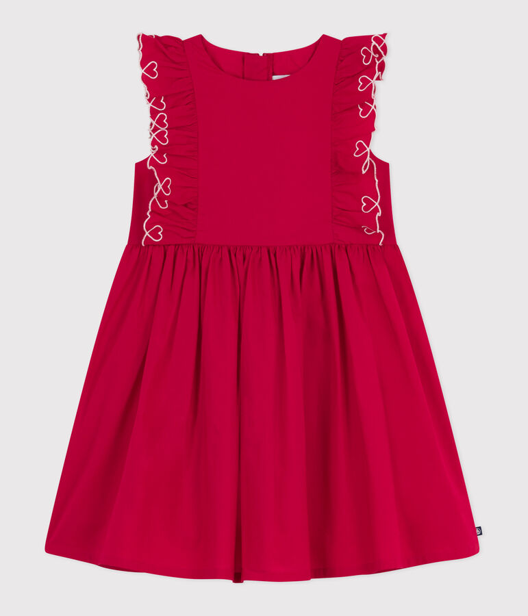 &Auml;rmelloses Kinder-Kleid aus Baumwolle rot