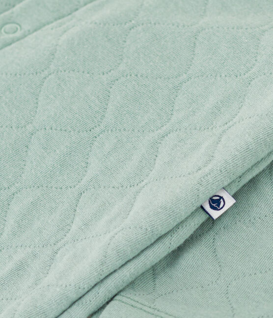 Langer Baby-Overall aus gestepptem Doppeljersey grün PAUL