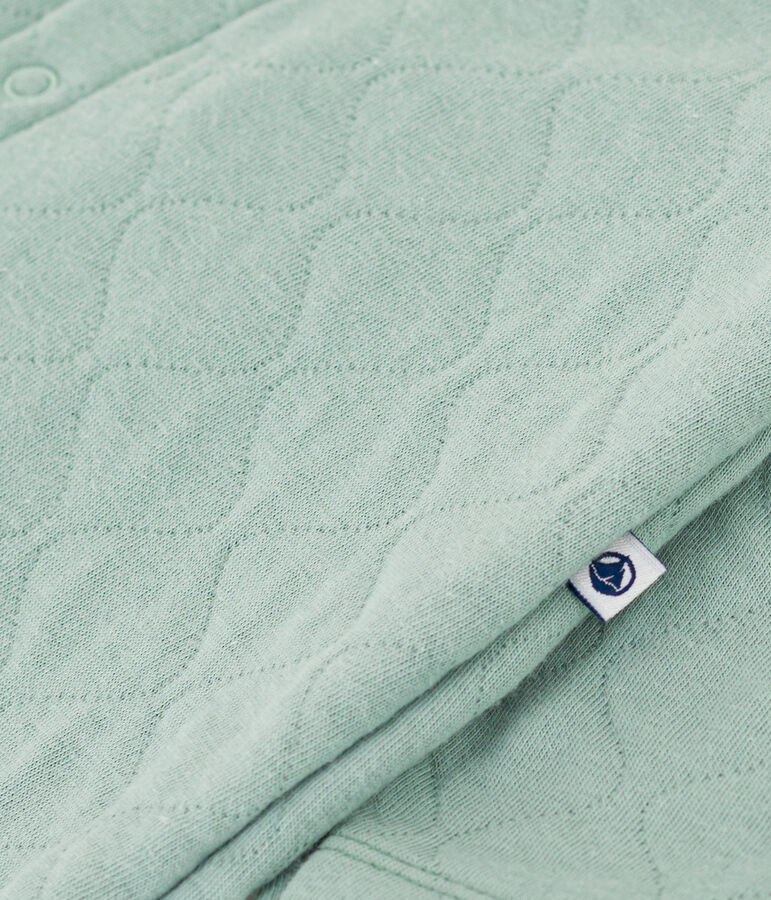 Langer Baby-Overall aus gestepptem Doppeljersey gr&uuml;n PAUL