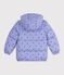 Kinder-Winterjacke mit Herzmotiv violett/vielfarbig