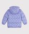 Kinder-Winterjacke mit Herzmotiv violett/vielfarbig