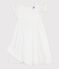 Kurzärmeliges Kinder-Kleid aus einfarbiger Baumwolle weiss ECUME