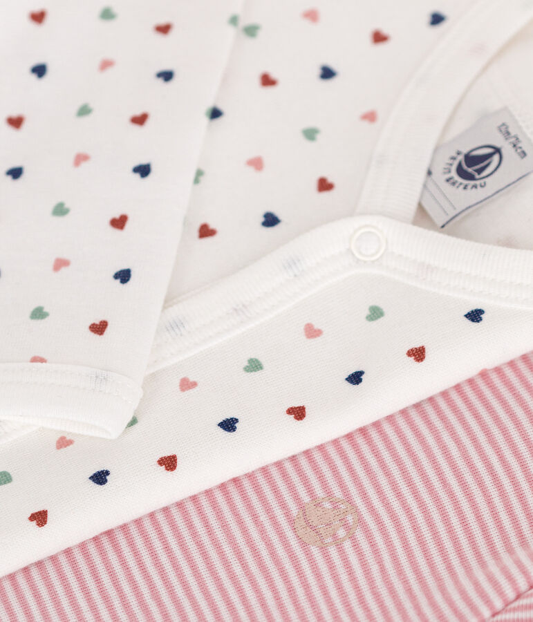 2er-Set Baby-Strampler aus Baumwolle vielfarbig