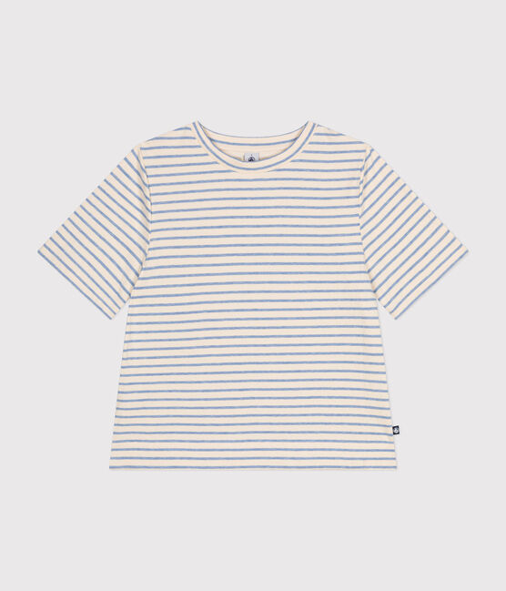 Damen-T-Shirt "Le Boxy" aus Doppejersey weiss AVALANCHE/ SKY CHINE