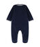 Baby-Strampler mit Samtkragen blau SMOKING
