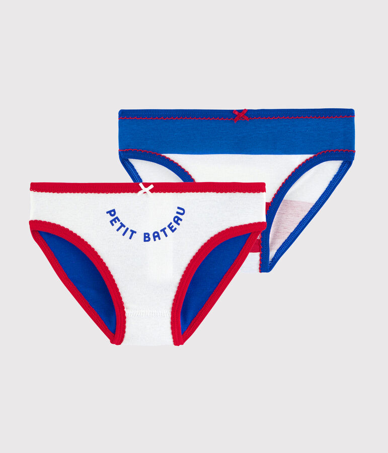 Set mit 2 Unterhosen 'Made in France' f&uuml;r kleine M&auml;dchen vielfarbig