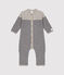 Langer Baby-Overall aus 100% Kaschmir grau SUBWAY/blau SMOKING