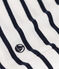 T-Shirt L’ICONIQUE aus Baumwolle mit rundem Ausschnitt für Damen weiss MARSHMALLOW/blau SMOKING