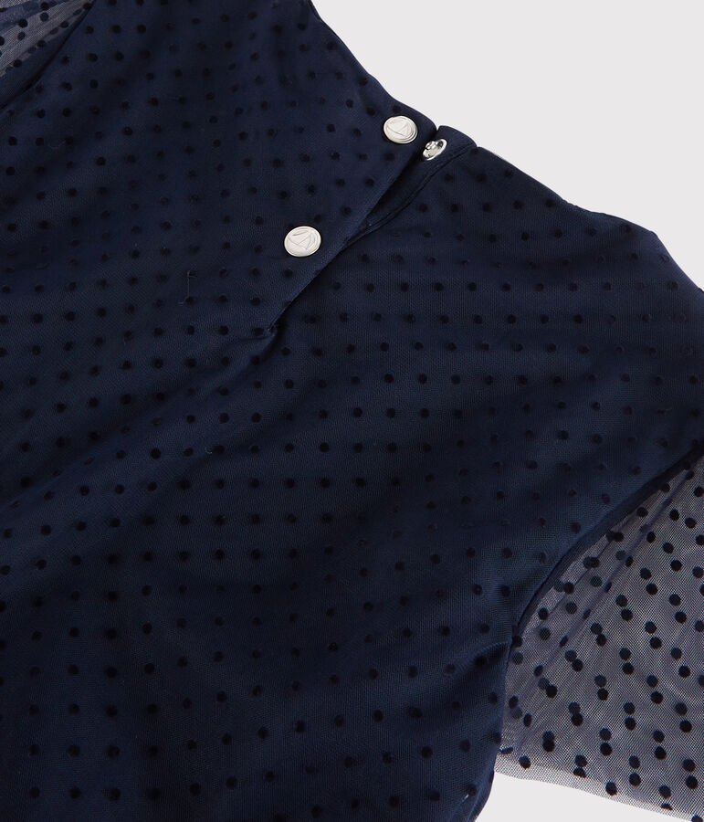 Kurz&auml;rmeliges Kinderkleid f&uuml;r M&auml;dchen blau