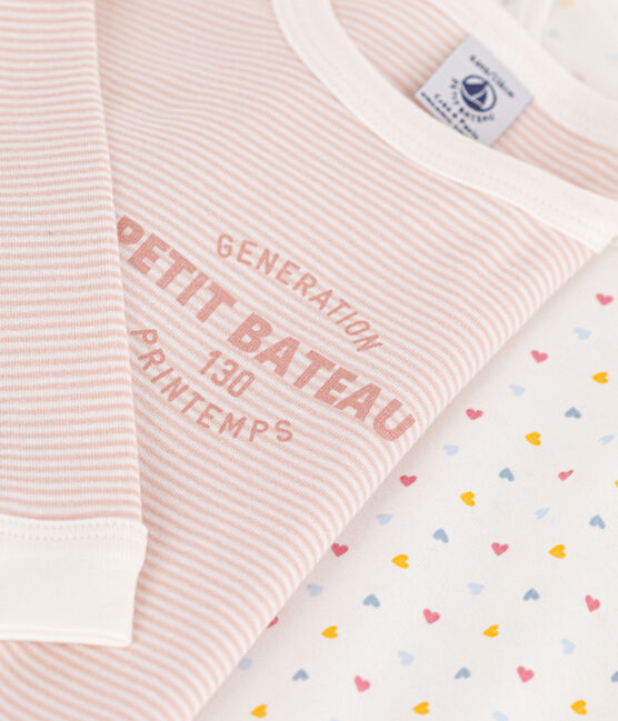 2er-Set Kinderpyjama aus Baumwolle mit kleinen Herzen für Mädchen variante 1