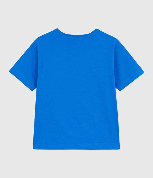 Kurz&auml;rmeliges Kinder T-Shirt aus Baumwolle blau
