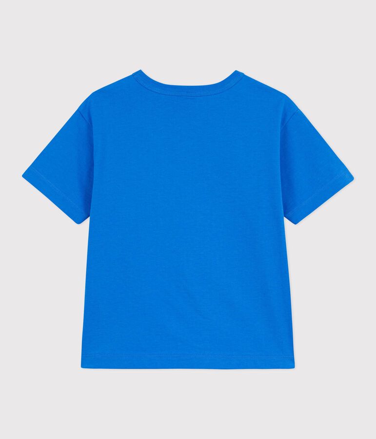 Kurz&auml;rmeliges Kinder T-Shirt aus Baumwolle blau