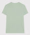 Damen-T-Shirt L’ICONIQUE aus Baumwolle mit Mäusezähnchen grün HERBIER