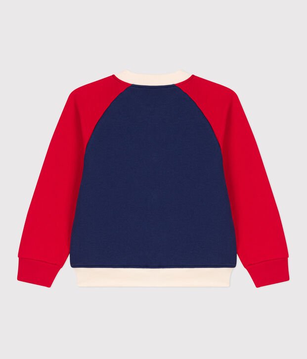 Kinder College-Jacke aus Molton f&uuml;r Jungen blau/vielfarbig
