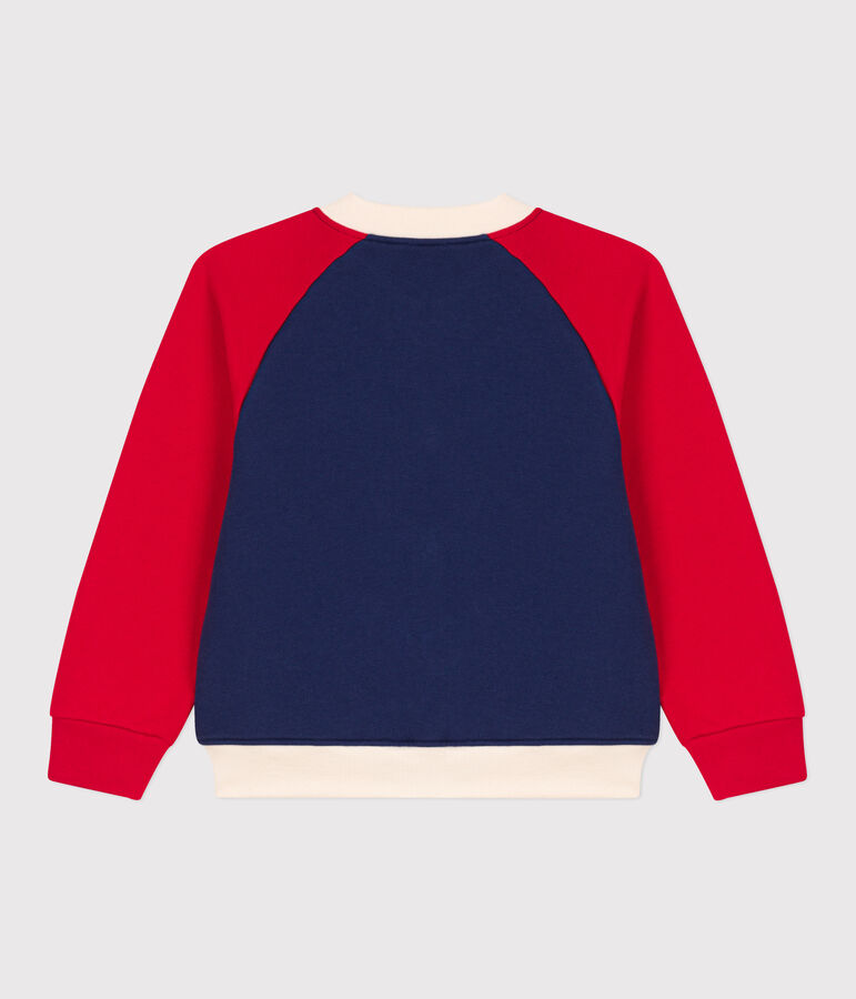 Kinder College-Jacke aus Molton f&uuml;r Jungen blau/vielfarbig