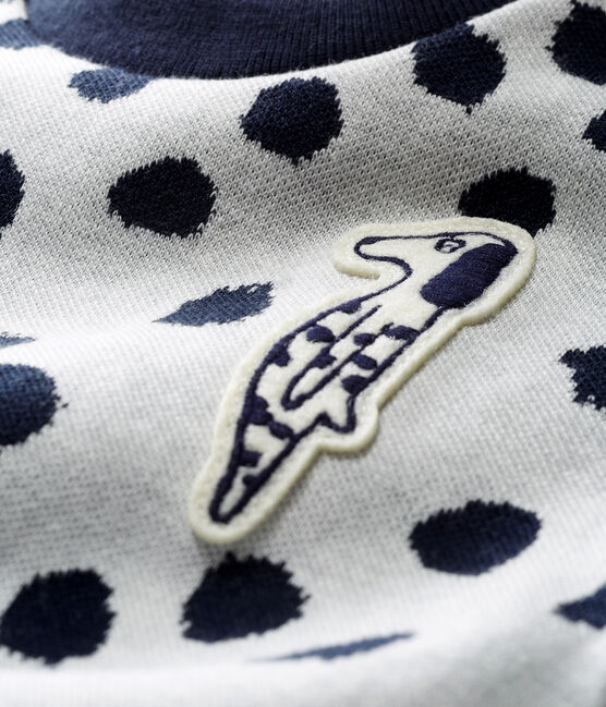 Unisex-Baby-Sweatshirt von Jean Jullien weiss MARSHMALLOW/ DOTTIES