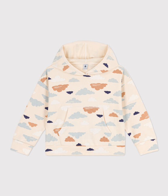Kinder-Hoodie aus Molton für Mädchen weiss AVALANCHE/ MULTICO