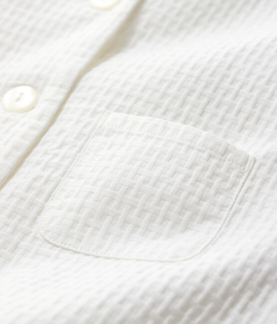 Baby-Festtagsjacke aus Cotton-Rich-Material für Mädchen weiss MARSHMALLOW
