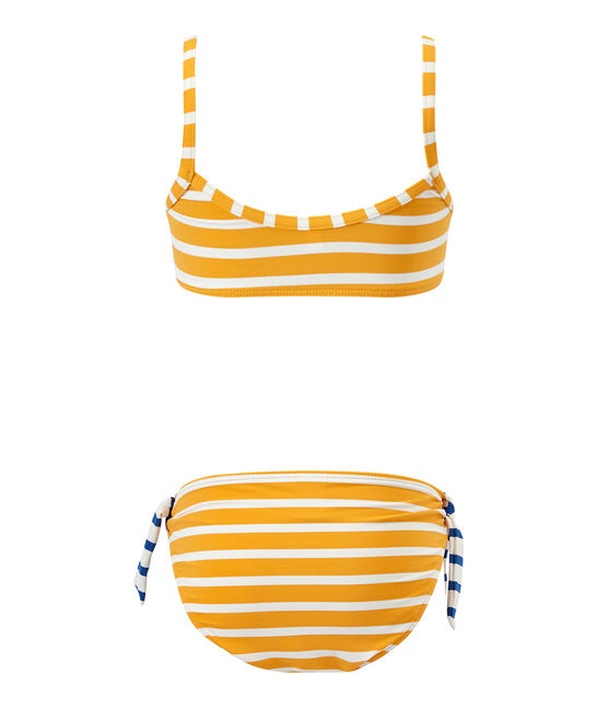Mädchen-Bikini orange FUSION/weiss MARSHMALLOW